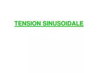 tension sinusoidale
