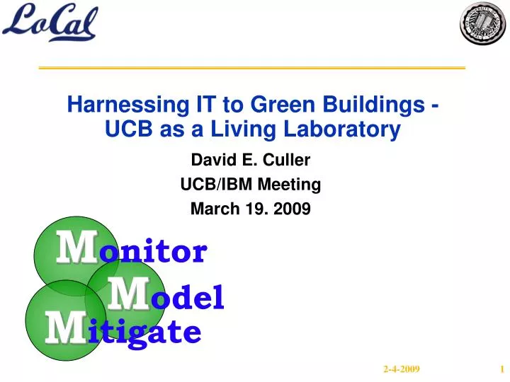 harnessing it to green buildings ucb as a living laboratory