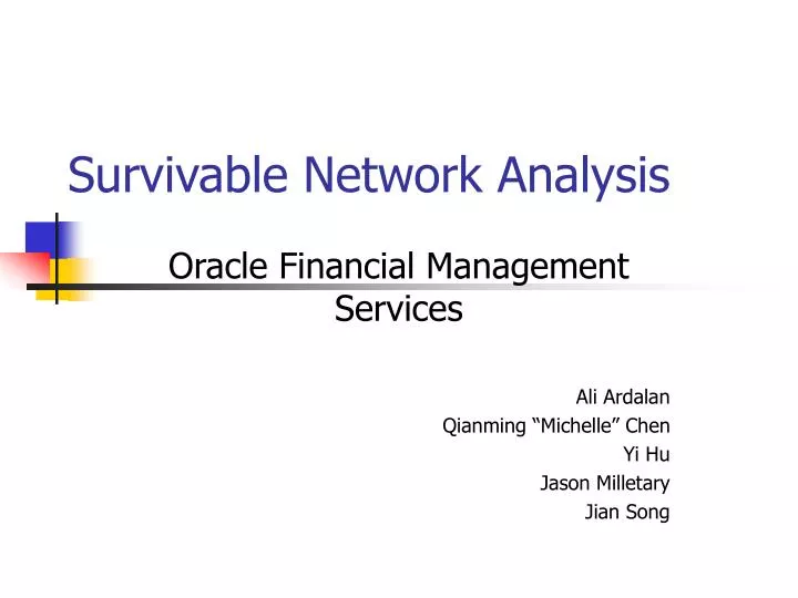 survivable network analysis