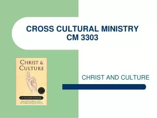 CROSS CULTURAL MINISTRY CM 3303