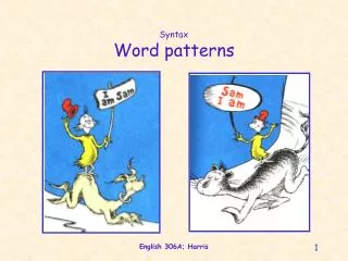 Syntax Word patterns