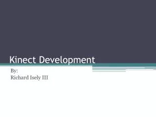 Kinect Development