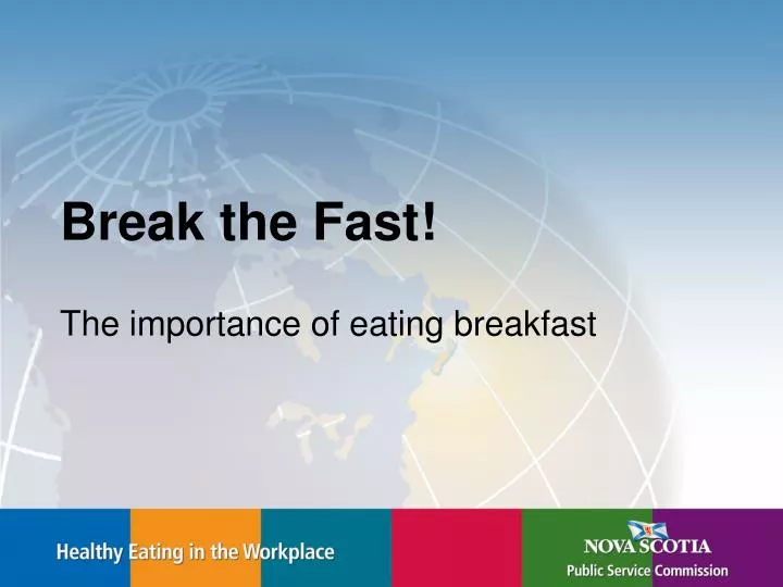 the importance of eating breakfast