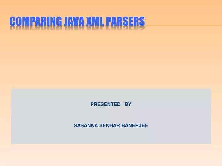 comparing java xml parsers