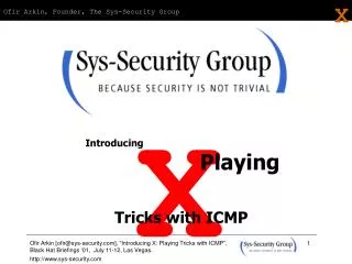 Tricks with ICMP