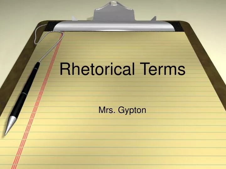 rhetorical terms