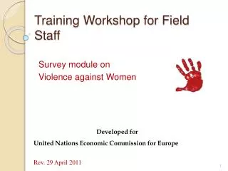 Training Workshop for Field Staff