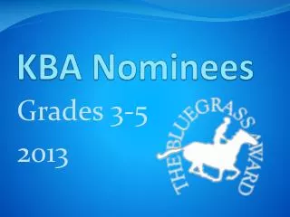 KBA Nominees