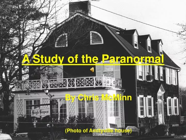 a study of the paranormal