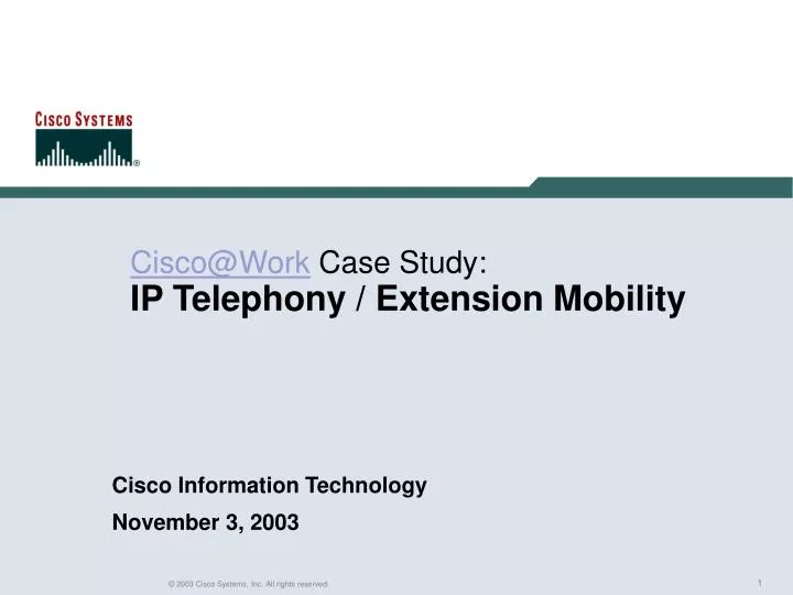 cisco@work case study ip telephony extension mobility