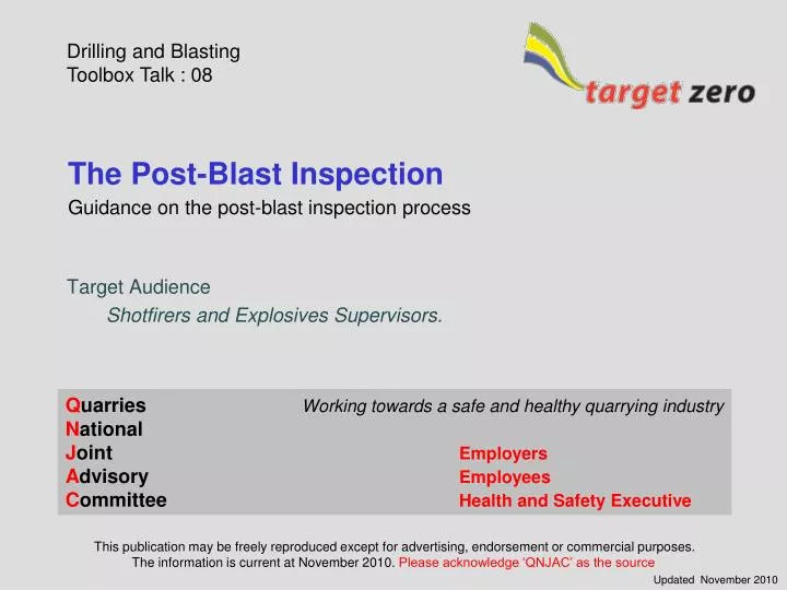 the post blast inspection