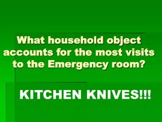 What household object accounts for the most visits to the Emergency room?