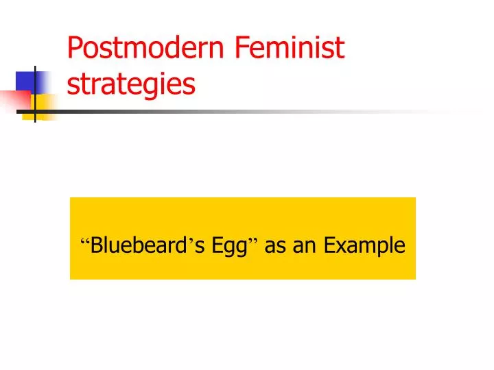 postmodern feminist strategies