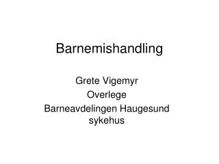 barnemishandling