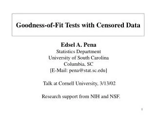 Goodness-of-Fit Tests with Censored Data