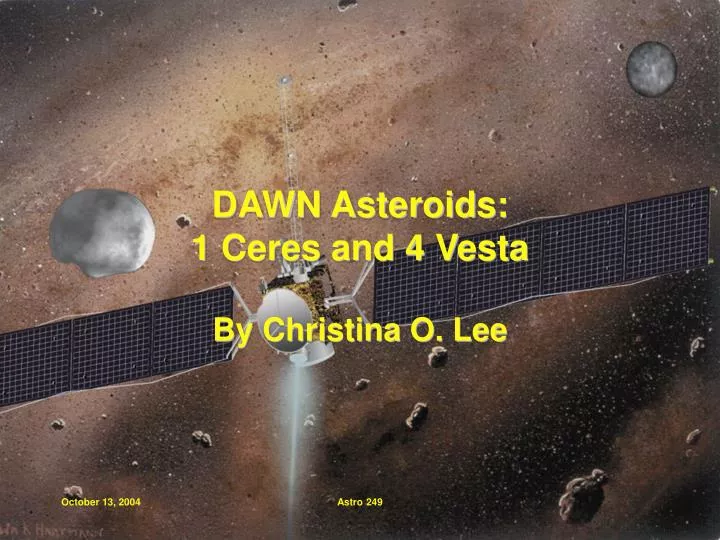 dawn asteroids 1 ceres and 4 vesta