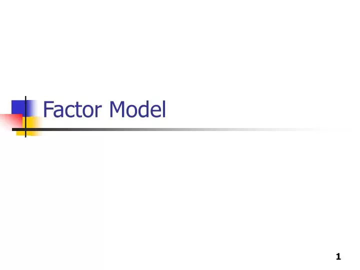 factor model