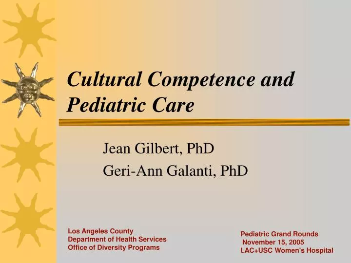 cultural competence and pediatric care