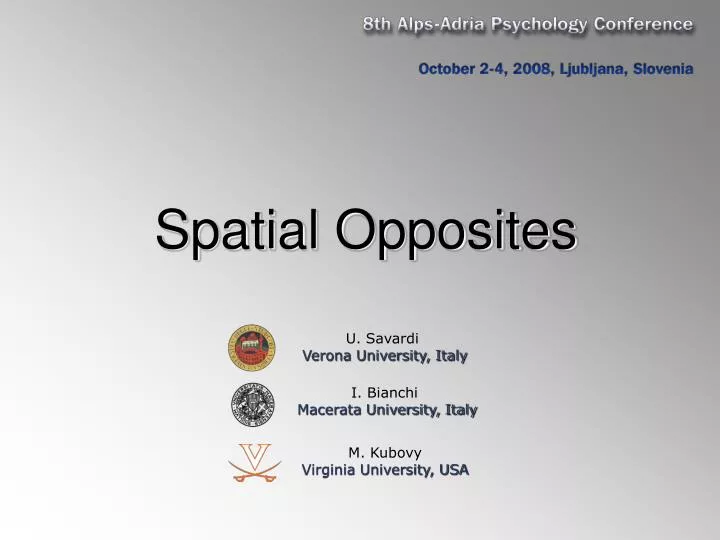 spatial opposites