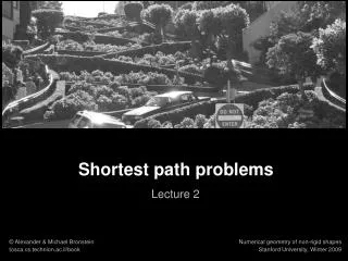 Shortest path problems