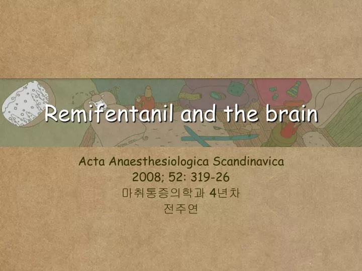 remifentanil and the brain