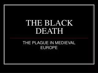 the black death