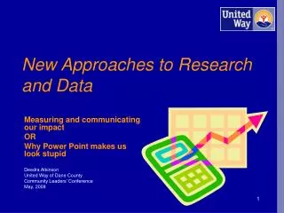 New Approaches to Research and Data