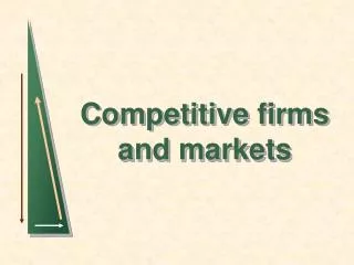 Competitive firms and markets