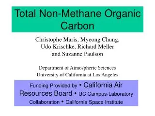 Total Non-Methane Organic Carbon