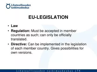 EU-LEGISLATION