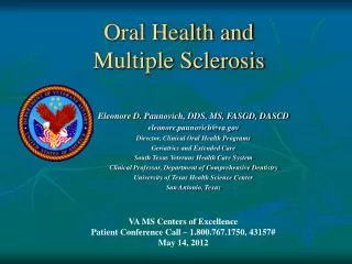 Oral Health and Multiple Sclerosis