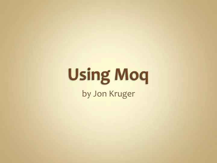 using moq