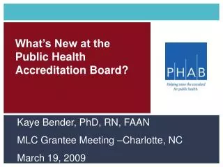 What’s New at the Public Health Accreditation Board?