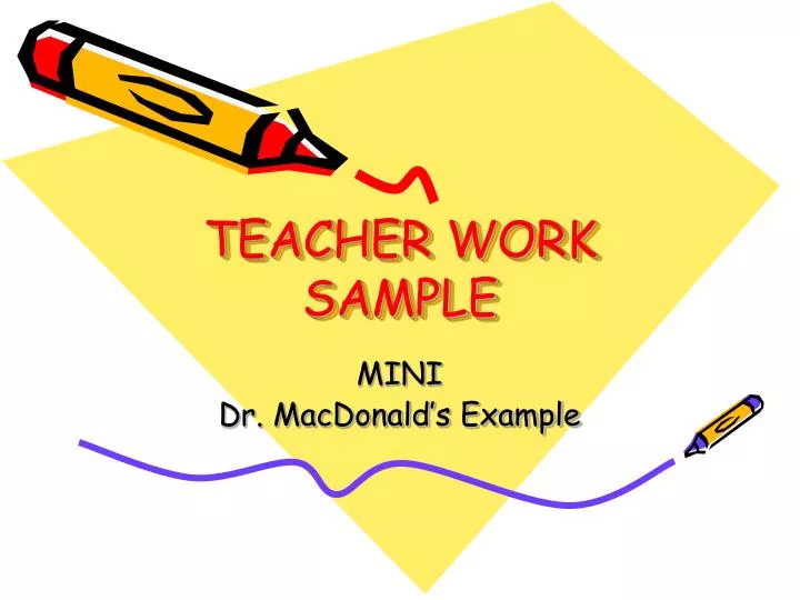 teacher work sample