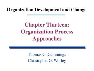 Organization Development and Change