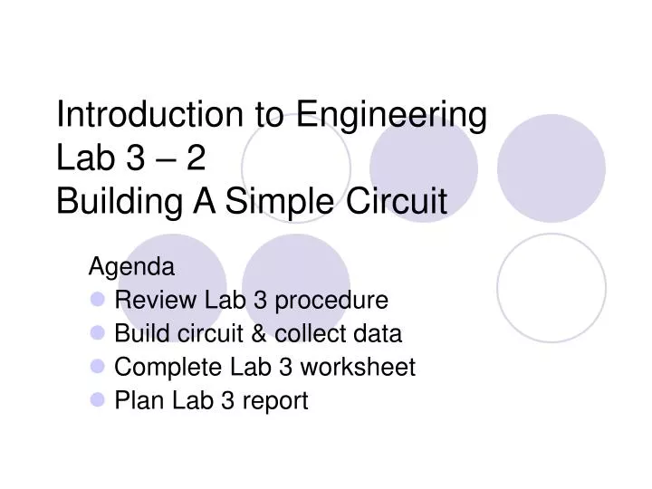 introduction to engineering lab 3 2 building a simple circuit