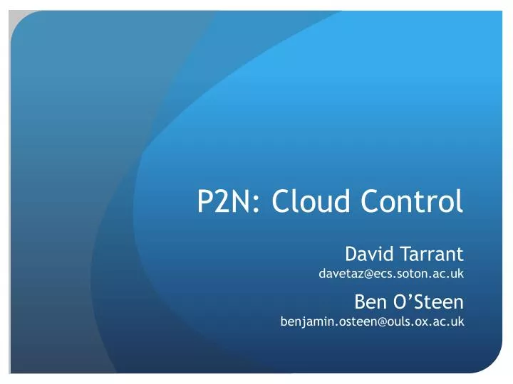 p2n cloud control