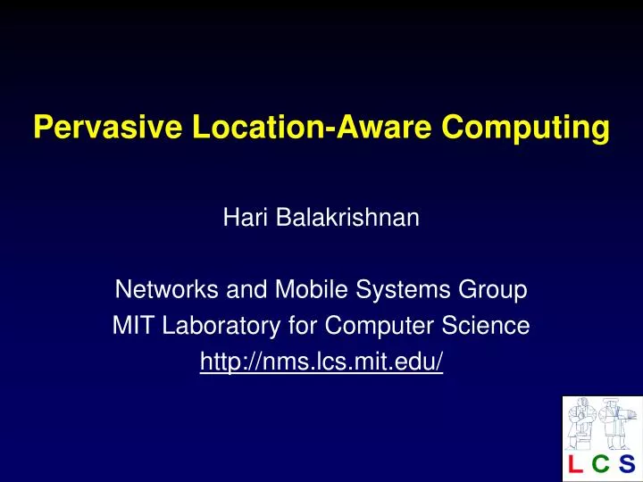pervasive location aware computing