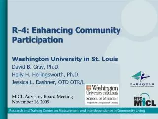 R-4: Enhancing Community Participation