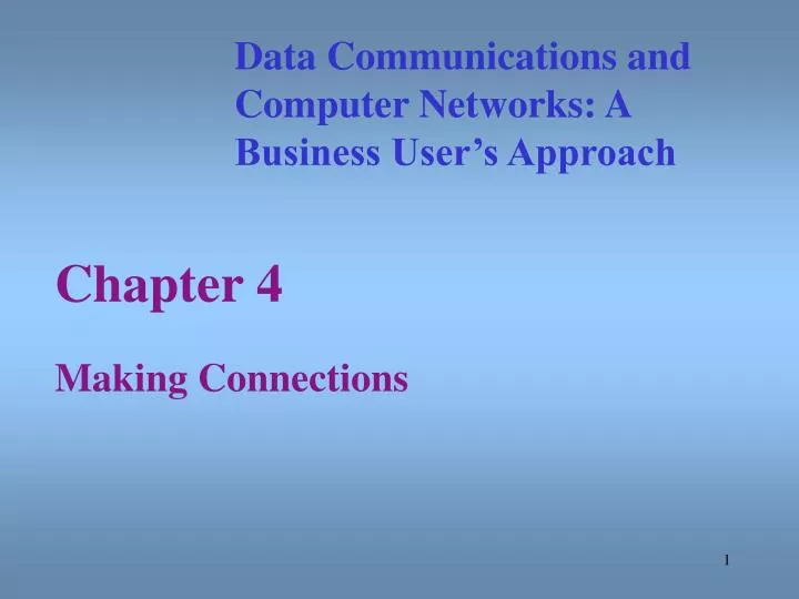 chapter 4 making connections