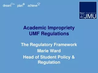 Academic Impropriety UMF Regulations