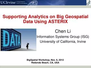Supporting Analytics on Big Geospatial Data Using ASTERIX