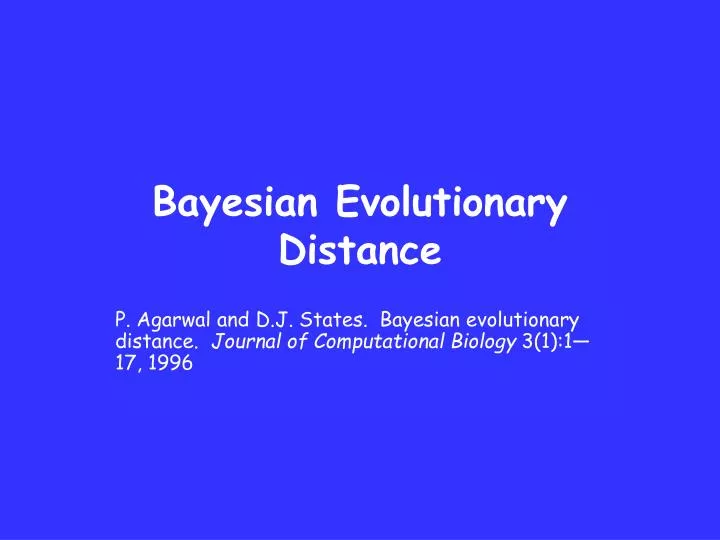 bayesian evolutionary distance