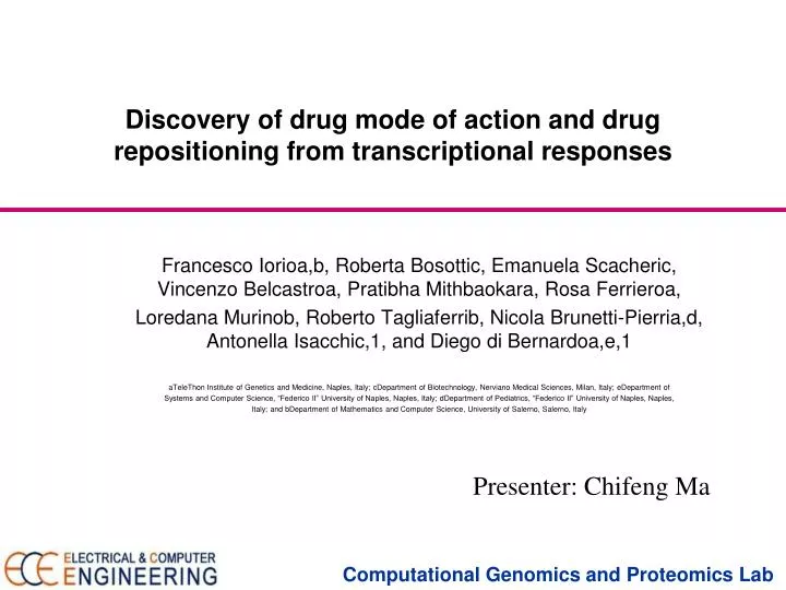 discovery of drug mode of action and drug repositioning from transcriptional responses