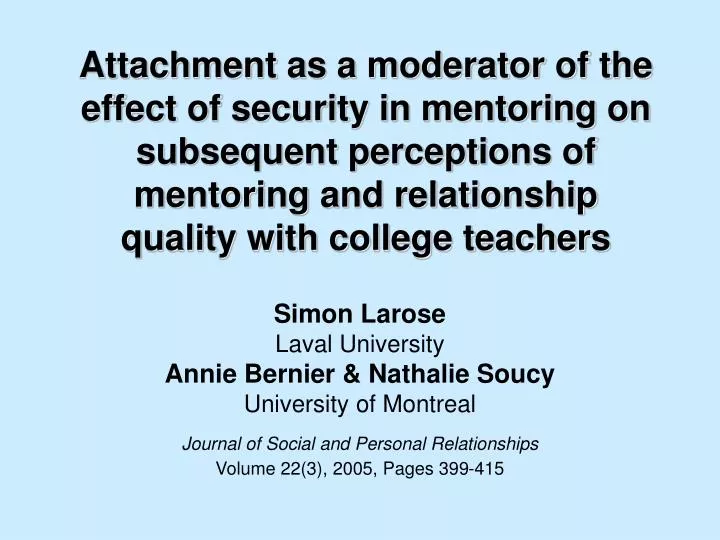 simon larose laval university annie bernier nathalie soucy university of montreal