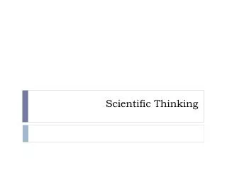 scientific thinking