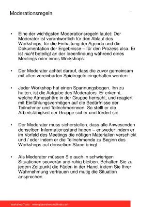 moderationsregeln