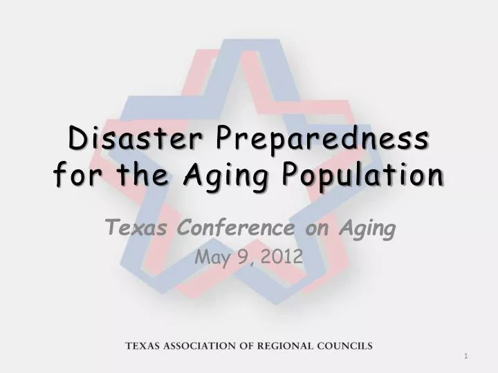 disaster preparedness for the aging population
