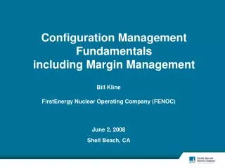 Configuration Management Fundamentals including Margin Management