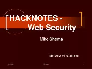 HACKNOTES - 		Web Security